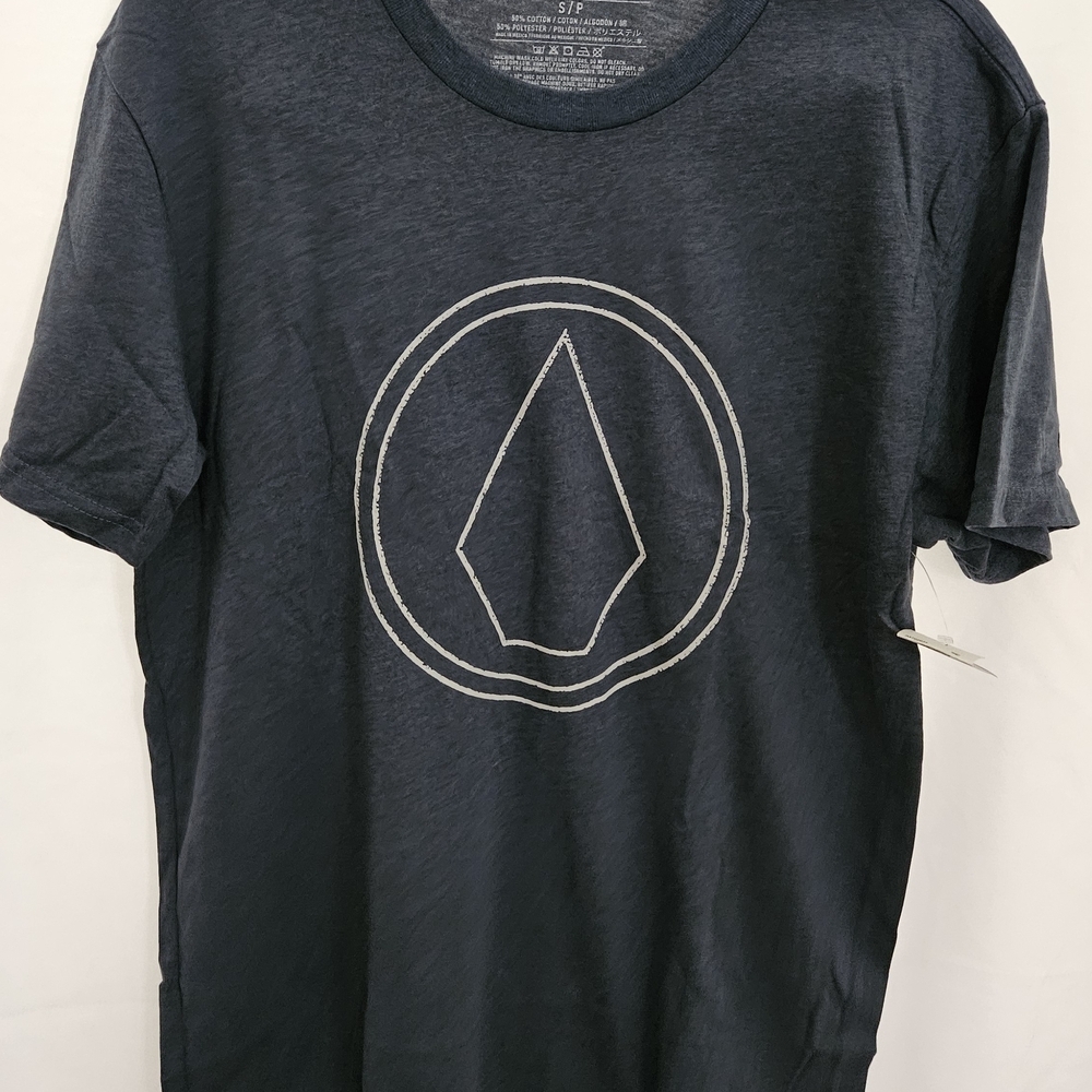 Volcom Men's Dark Blue Logo Tee